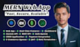 build react js, node js, front end and full stack mern website
