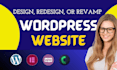 build wordpress website and wordpress landing page using wordpress elementor pro