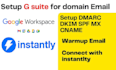 setup professional google workspace business email and connect with instantly