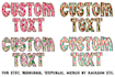 make brush stroke custom text designs for valentines day, christmas, etc png