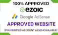 provide you approved ezoic and adsense sites