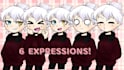 draw a character sprite set for your youtube channel, twitch or visual novel