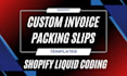 create shopify custom invoice and packing slip template for your shopify store