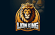 design high quality king lion mascot logo with creative concept