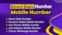 do contact person direct dial number and mobile number