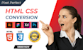 convert figma to html, psd to html, xd to html, pdf to html
