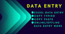 do excel, word data entry and copy typing