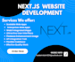 create functional website using next js including frontend and API integration