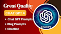 write blogs and custom prompt for open ai chat gpt 4