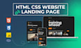 design responsive html css website or landing page