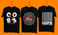 create minimalist typography t shirt design