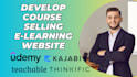 develop website for course selling