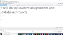 do sql student assignments and database projects assignment and task