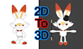 design 3d character from 2d cartoon or anime