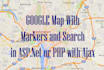 add google map with dynamic markers and search