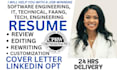 write engineering, software engineer, faang, IT, tech resume as faang recruiter