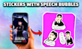 make illustrated stickers accompanied with a speech balloon
