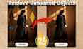 remove objects, edit background of photos by photoshop