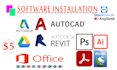 install and configure software through teamviewer, any desk