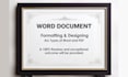 format and design ms word document and PDF to word