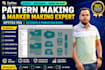 create a professional sewing pattern making and marker making in optitex pds