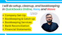 do setup, cleanup, and bookkeeping in quickbooks online for your dealership