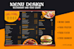 design menu card and food poster