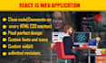 create a dynamic website using HTML CSS react js and node js