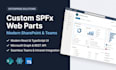 develop custom sharepoint spfx web parts using react and rest API