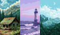 draw pixel art, environment, characters etc