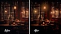 create an animated lofi, ambiance, cozy loop video