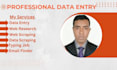 do  data entry, web scraping, web research and email finder