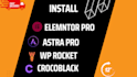 install astra pro elementor pro wp rocket original license
