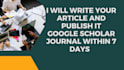 publish and index your article in google scholar journal