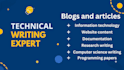 write tech articles, blog posts and technology content