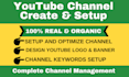 create, setup youtube channel and be channel manager