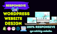 develop modern responsive wordpress website design and wordpress redesign
