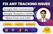 fix google ads conversion tracking issue, analytics, ecommerce and lead tracking