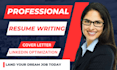 write a professional ats resume, cover letter, and linkedin optimization