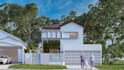 do architectural exterior rendering with landscape design