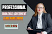 do professional sublease and lease agreement writing services