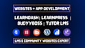 tutor lms website with learndash, learnpress, buddyboss lms, eduma, masterstudy