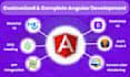 create angular, react, next, vuejs app, ai chatbot