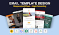 design mailchimp email template newsletter for campaign, automation