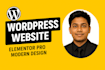 create or redesign a professional wordpress website using elementor pro