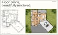 render furnished 2d color floor plans from cad or PDF files