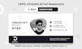 design  clickable HTML email signature and fully responsive