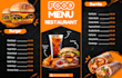 design amazing editable food restaurant menu