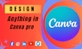 design attractive logo, social media templetes, using canva pro