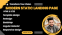 create modern static landing page design